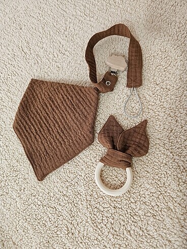 Zara Müslin önlük yakalık set