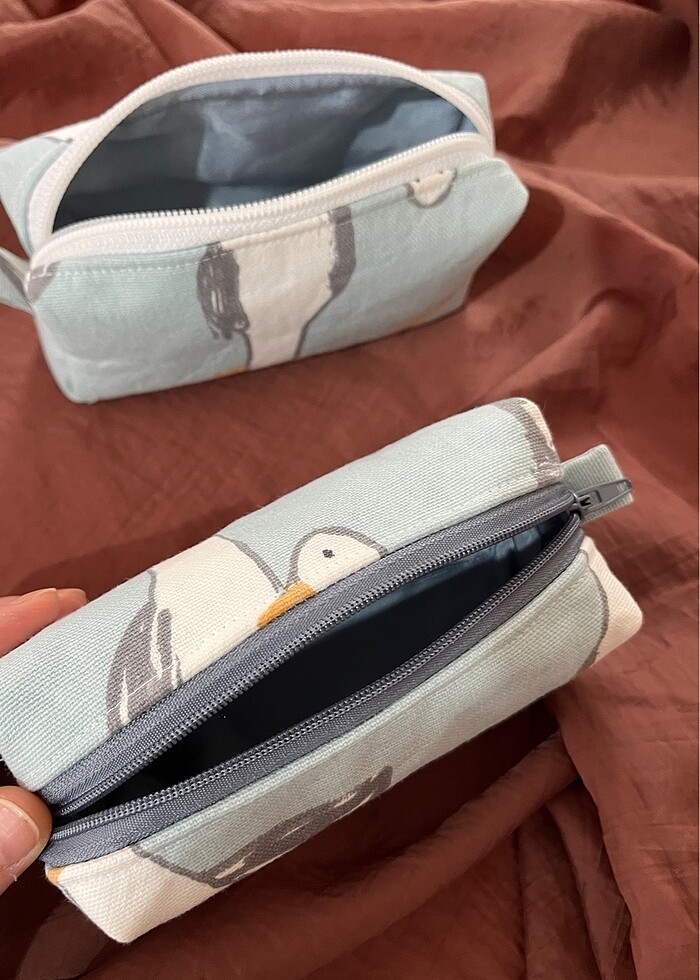 Mini cüzdan makyaj çantası kalemlik - Görsel 3