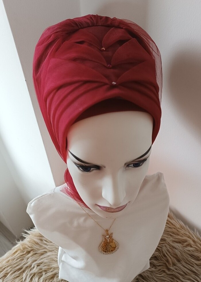 Hazır duvak Türban  - Görsel 2