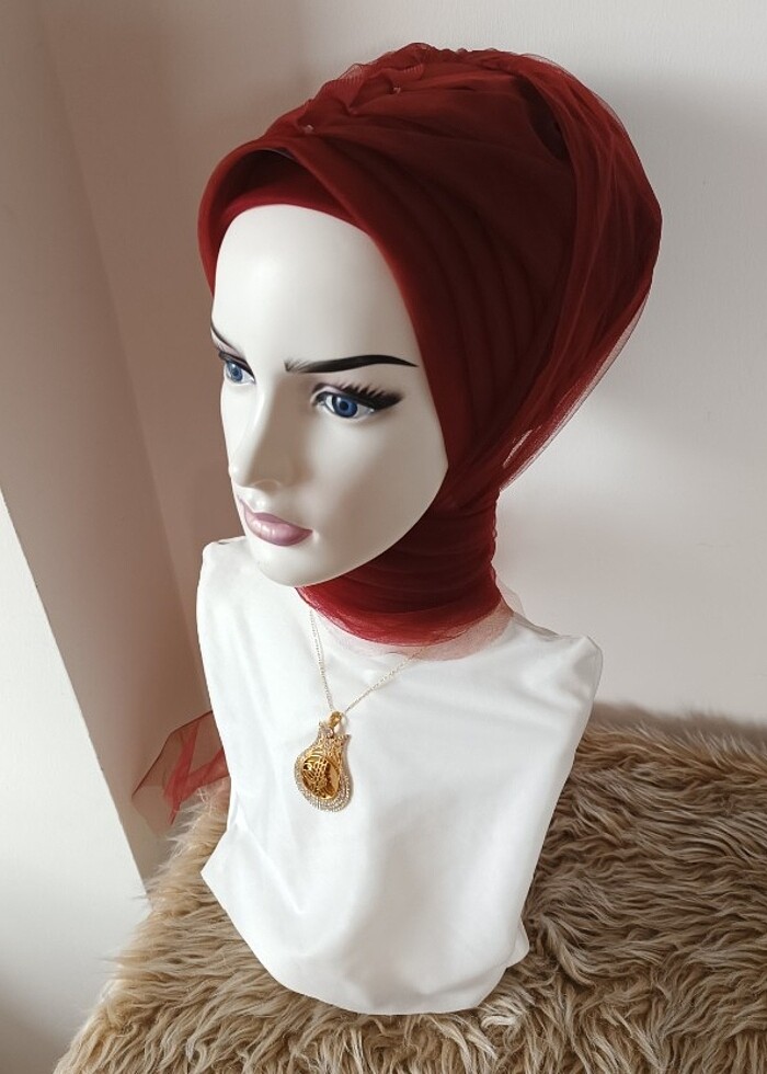 Hazır duvak Türban  - Görsel 3