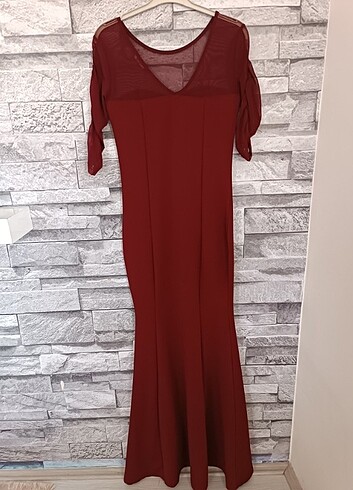 Bordo abiye  - Görsel 7