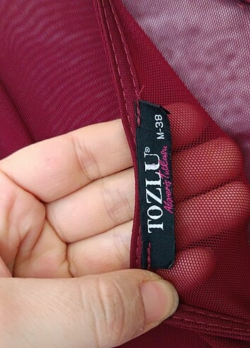 Bordo abiye  - Görsel 8