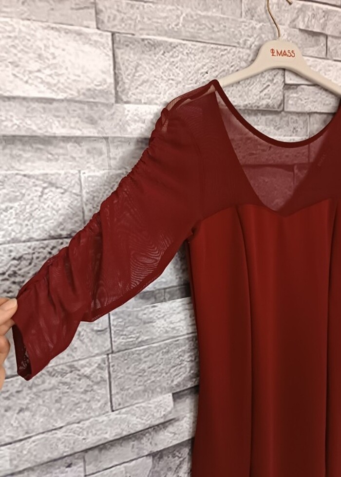 Bordo abiye  - Görsel 2