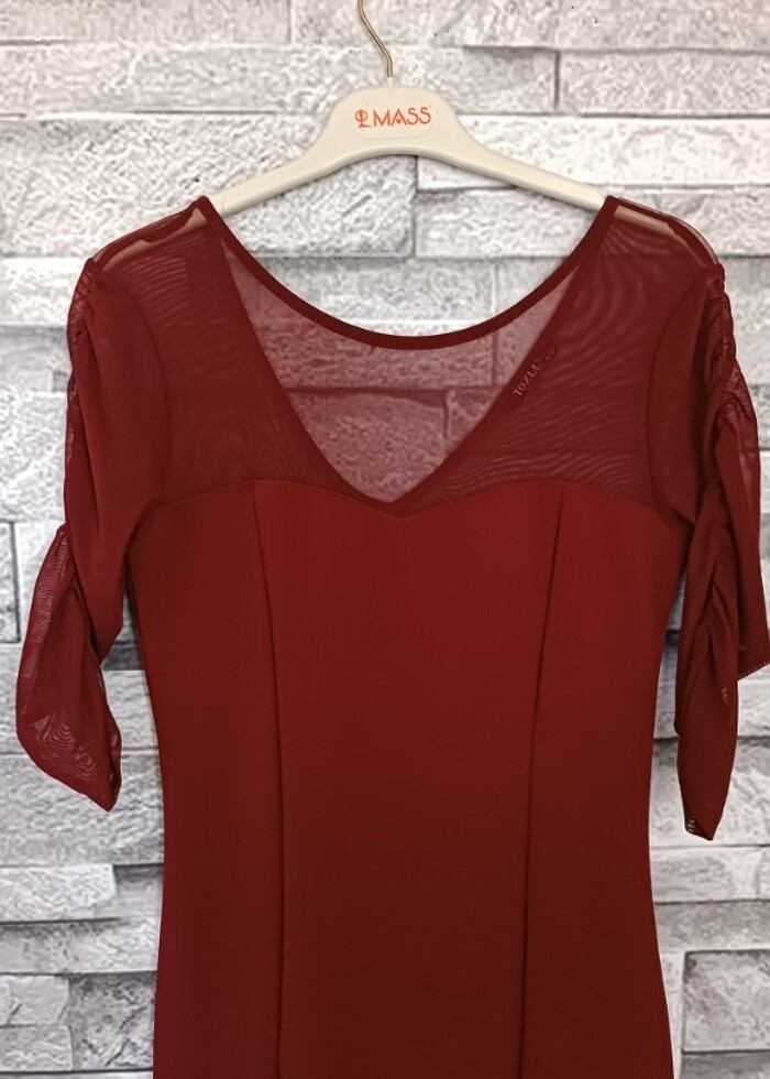 Bordo abiye  - Görsel 3