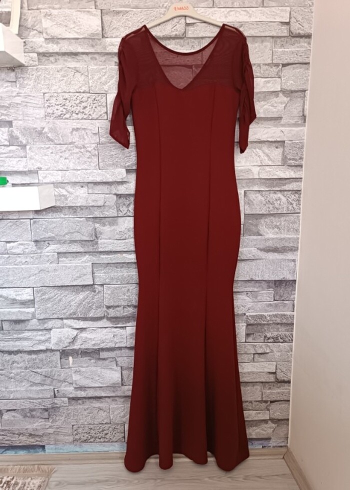 Bordo abiye  - Görsel 4