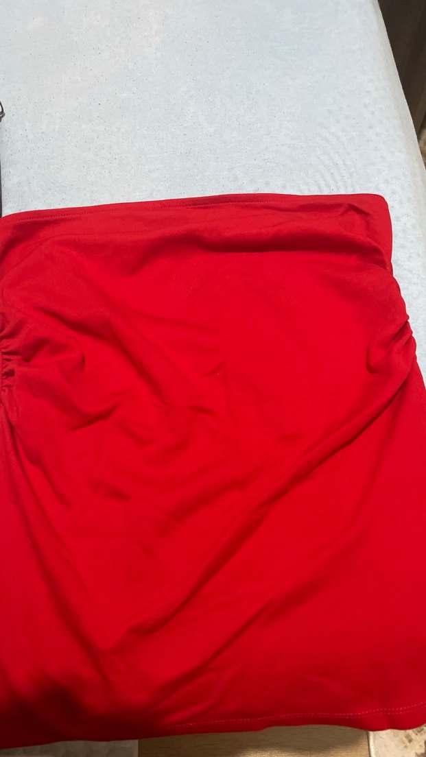 Kırmızı Mini Straplez Bustiyer - Görsel 3