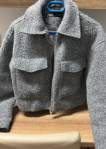Gri Kısa ZARA CEKET - Görsel 2