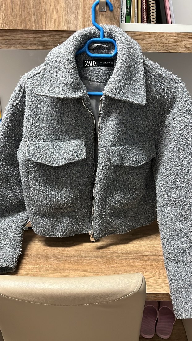 Gri Kısa ZARA CEKET - Görsel 2