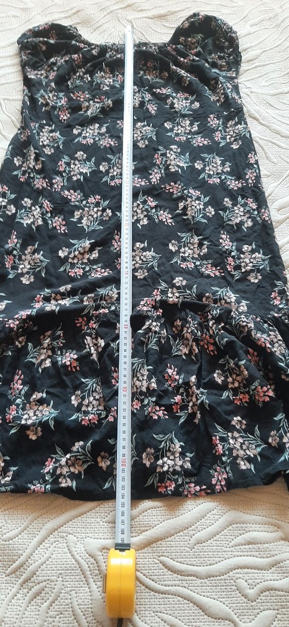 Çiçek Desenli Straplez Elbisesi - Görsel 3