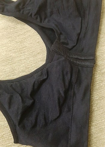 Fermuarlı Citcitli Siyah crop ve sütyen - Görsel 7