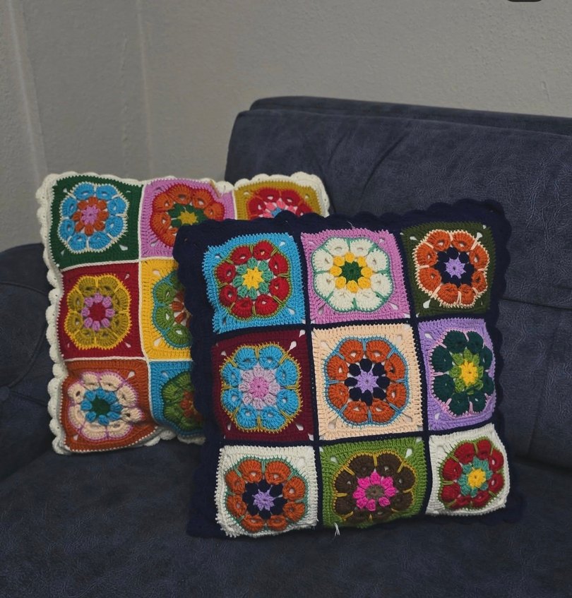 Renkli Bohem Desenli içi dolgulu Kırlent - Görsel 2