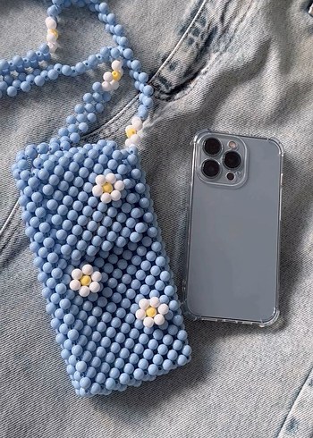 Mavi Boncuklu Bohem Telefon Kılıfı