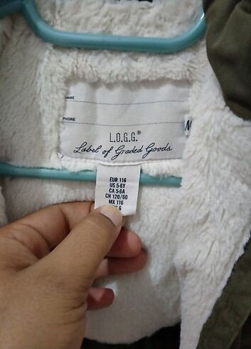 6 Yaş Beden haki Renk H&M kız çocuk mont