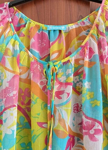 l Beden çeşitli Renk Tiffany marka yazlık şifon bluz 
