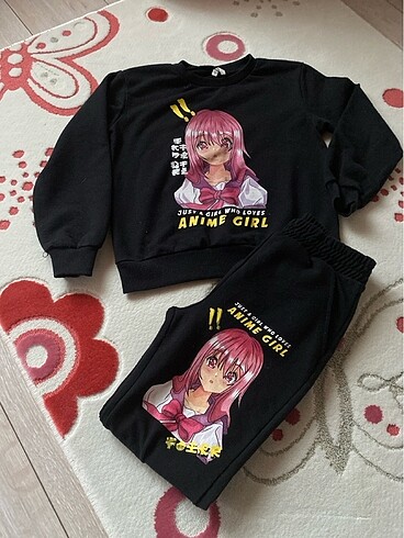 Defacto Kız çocuk anime desenli eşofman takımı