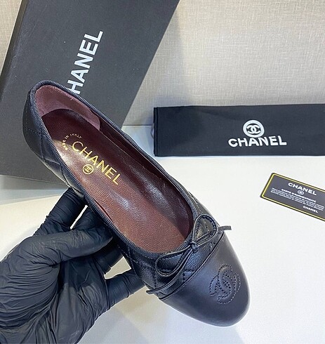 39 Beden siyah Renk Chanel babet hakiki deri sıfır