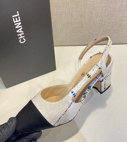 38 Beden siyah Renk Chanel topuklu sıfır ithal