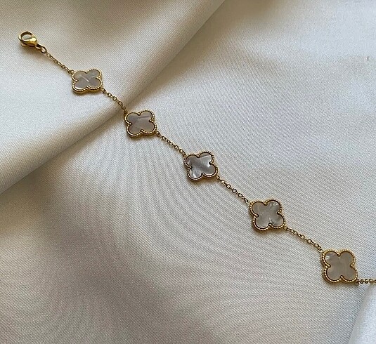 Beden Van Cleef model çelik yonca bileklik ithal sıfır