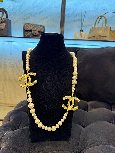  Beden beyaz Renk Chanel ithal inci kolye sıfır