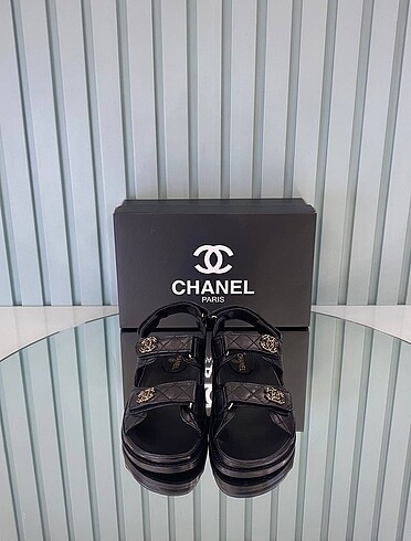 37 Beden siyah Renk Chanel sandalet ithal sıfır