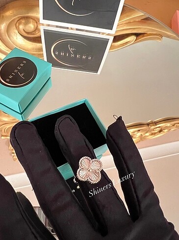 van cleef gümüş renk yüzük sıfır