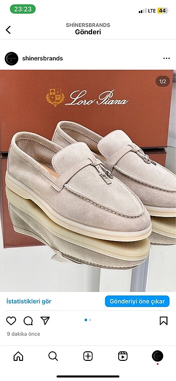 Loro piana kadın loafer ayakkabı sıfır