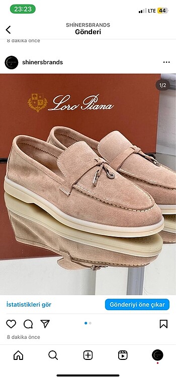 39 Beden Loro piana kadın loafer ayakkabı sıfır