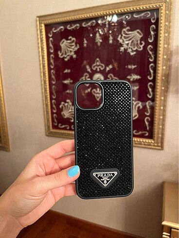 Prada taşlı iphone 13 telefon kılıfı