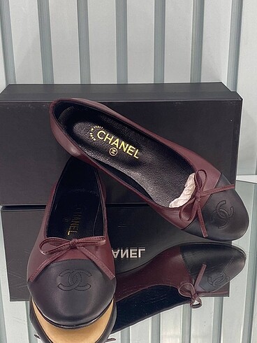 39 Beden bordo Renk Chanel babet sıfır