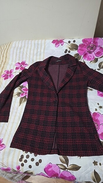 Ekoseli blazer ceket