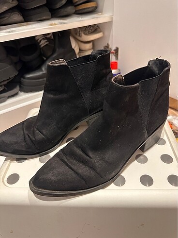 H&M marka süet bot - Görsel 4