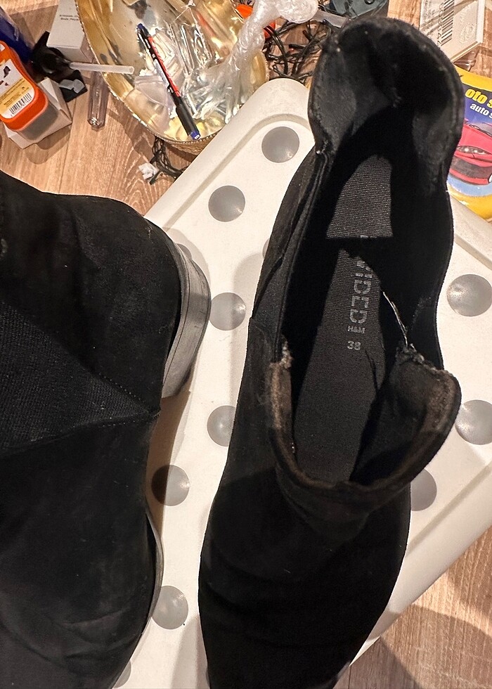 H&M marka süet bot - Görsel 5