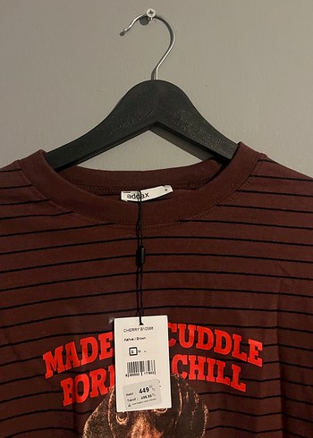 Kahverengi Çizgili Bluz - Görsel 2