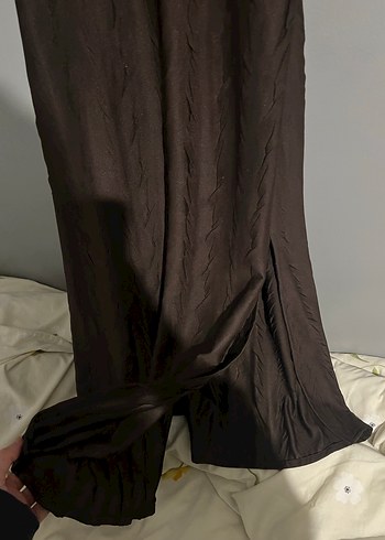 Kahverengi Midi Pilili Elbise - Görsel 4