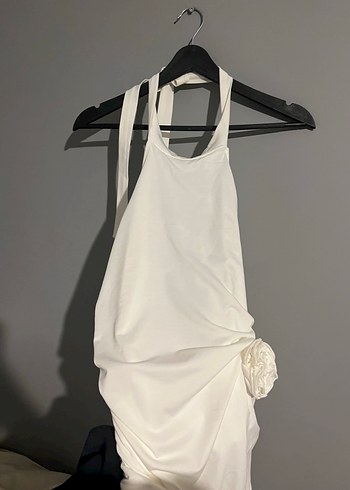 Beyaz Mini Elbise - Görsel 2