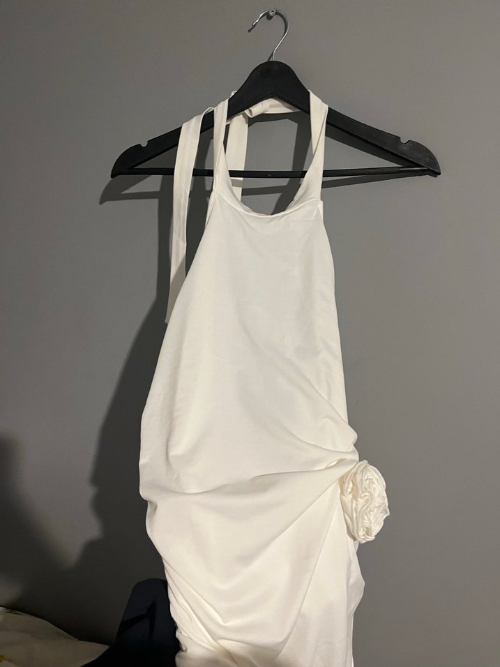 Beyaz Mini Elbise - Görsel 2