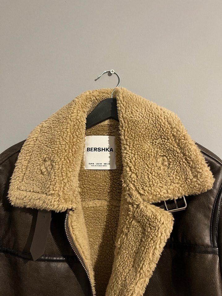 Kahverengi Kürklü Deri Kadın Ceket - Görsel 2