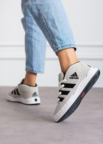 Gri Adidas Bağcıklı Spor Ayakkabı
