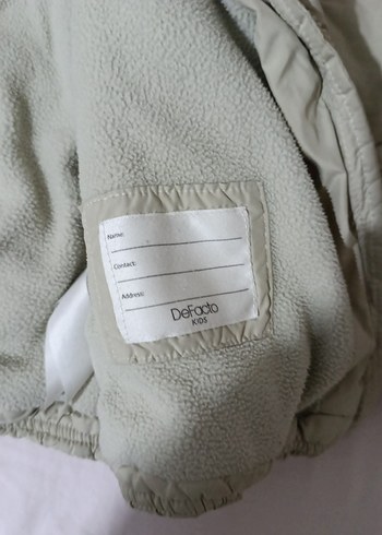 Kapüşonlu bej Mont çocuk - Görsel 5