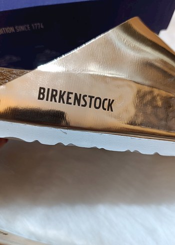 Altın Renkli Platform Topuklu Kadın Terlik - Görsel 8