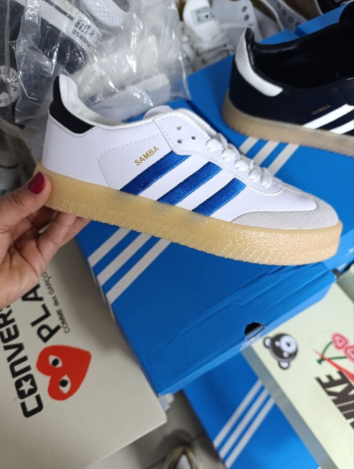 Mavi Çizgili Günlük Kadın Spor Ayakkabı - Görsel 3