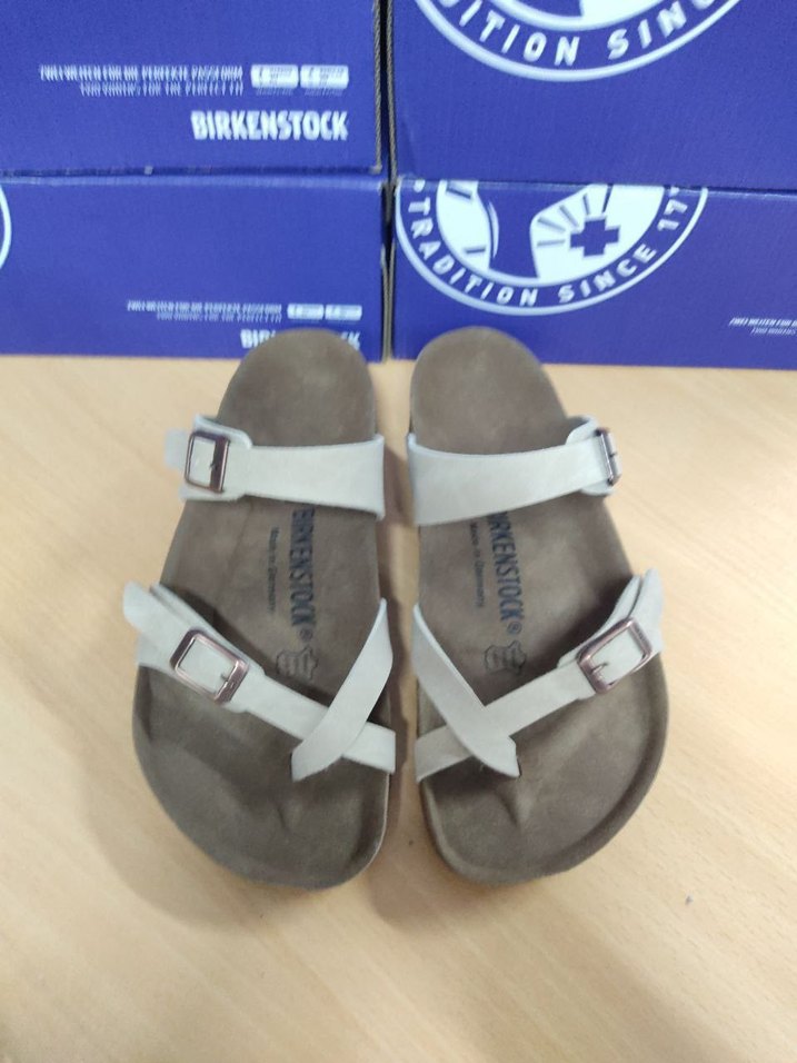 Bej Kadın Bohem Tarzı Toka Detaylı Terlik - Görsel 3