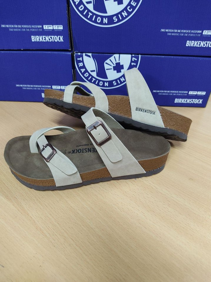 Bej Kadın Bohem Tarzı Toka Detaylı Terlik - Görsel 5