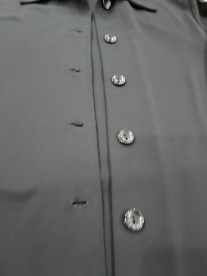 Düğmeli Siyah Kadın Tunik - Görsel 2