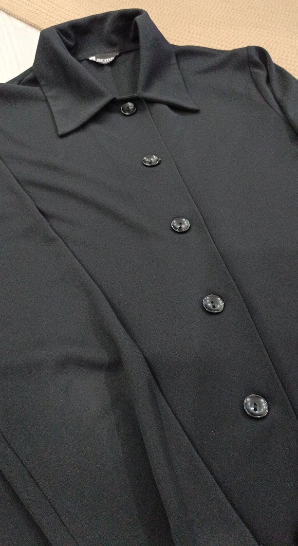 Düğmeli Siyah Kadın Tunik - Görsel 3