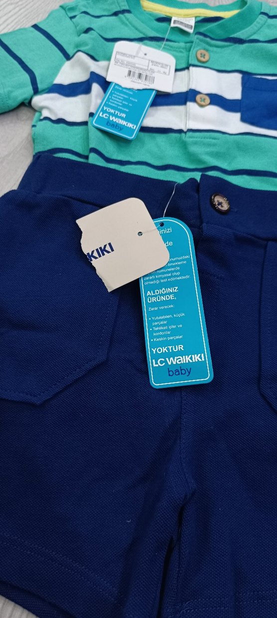 Erkek Bebek Kısa Kollu Pamuklu Takım - Görsel 4