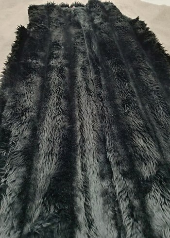 Kadın Siyah Uzun Kürk Yelek - Görsel 2