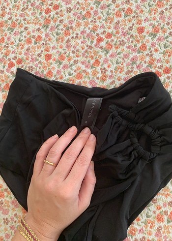 xs Beden siyah Renk Siyah Kemerli Midi Bikini Altı