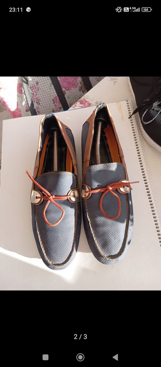 Gri Casual Erkek Ayakkabı Bağcıkları - Görsel 2