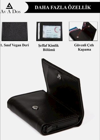 Alüminyum Kasa Siyah Erkek Cüzdanı - Görsel 2